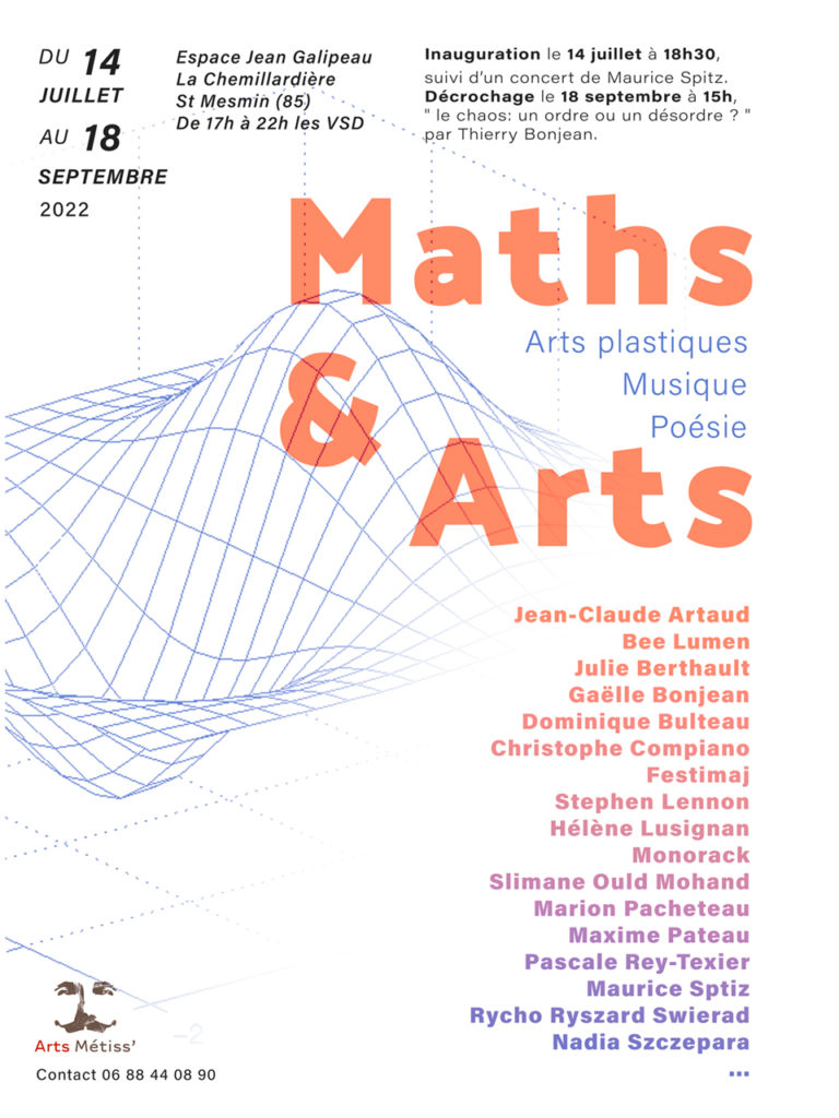 flyer Maths et Arts 2022 Arts Métiss'